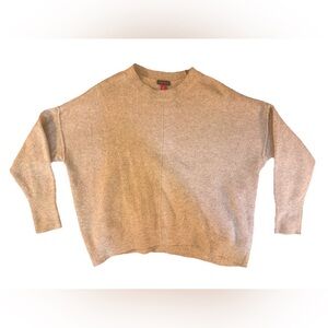 Vince Camuto Women's Beige Oversized Pullover Crewneck Sweater - Size Medium